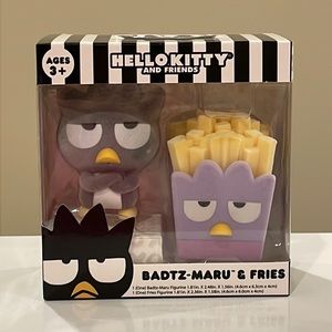 New Sanrio Badtz-maru and Fries Flocked Figurines
